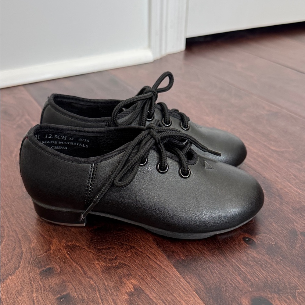 Revolution Dancewear Girls Black Tap Dance Shoes, size 12.5 - Picture 5 of 8